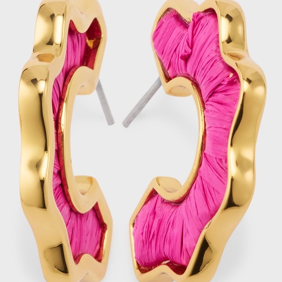 MIGNONNE GAVIGAN Magenta Mini Darby Hoop Earrings - Picture 10 of 10